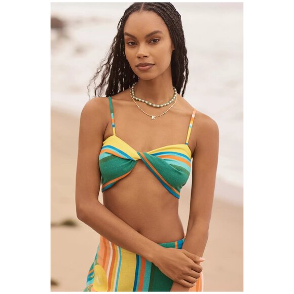 ANTHROPOLOGIE | Striped Linen Crop Top | NWT - Picture 4 of 12